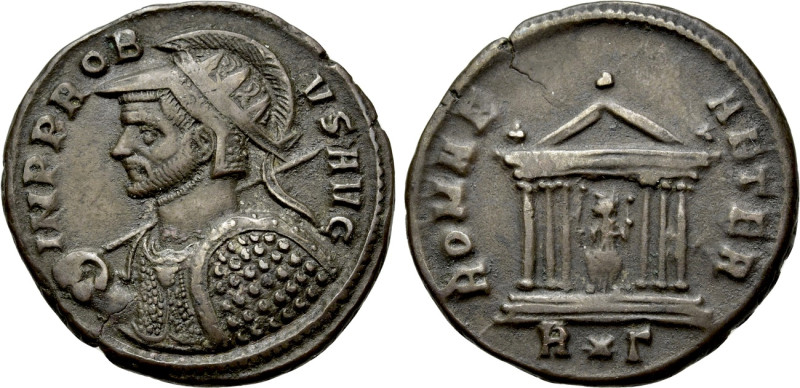 PROBUS (276-282). Antoninianus. Rome. 

Obv: IMP PROBVS AVG. 
Radiate, helmet...