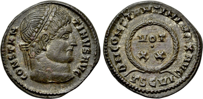 CONSTANTINE I 'THE GREAT' (307/10-337). Follis. Thessalonica. 

Obv: CONSTANTI...