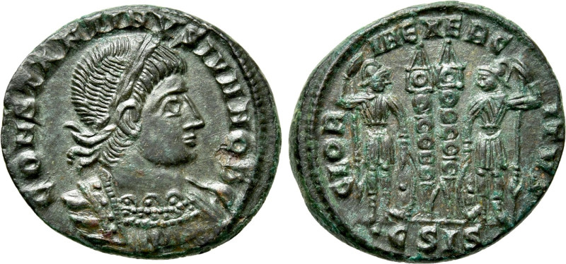 CONSTANTINE II (Caesar, 316-337). Follis. Siscia. 

Obv: CONSTANTINVS IVN NOB ...