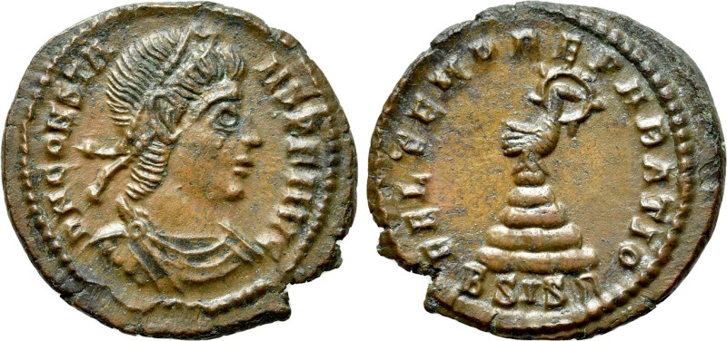 CONSTANS (337-350). Ae. Siscia. 

Obv: D N CONSTANS P F AVG. 
Diademed, drape...