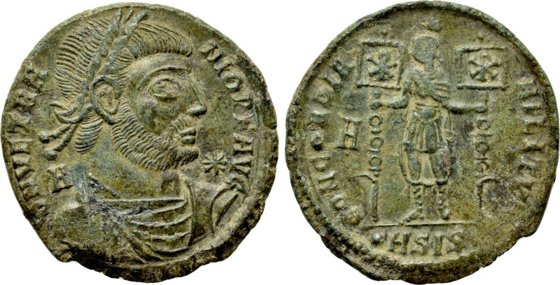 VETRANIO (350). Ae. Siscia. 

Obv: D N VETRANIO P F AVG. 
Laureate, draped an...