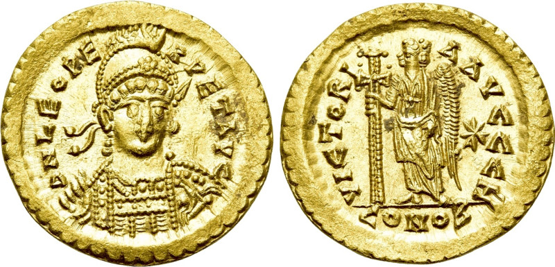 LEO I (457-474). GOLD Solidus. Constantinople. 

Obv: D N LEO PERPET AVG. 
He...