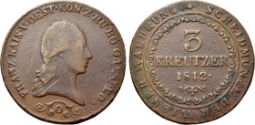 AUSTRIAN EMPIRE. Franz I (1804-1835). 3 Kreuzer (1812). Oravicza