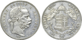 AUSTRIAN EMPIRE. Franz Josef I (1848-1916). 1 Forint (1869-KB). Kremnitz