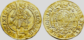 GERMANY. Saxony. Johann Georg I (1615-1656). GOLD 2 Dukat (1636)