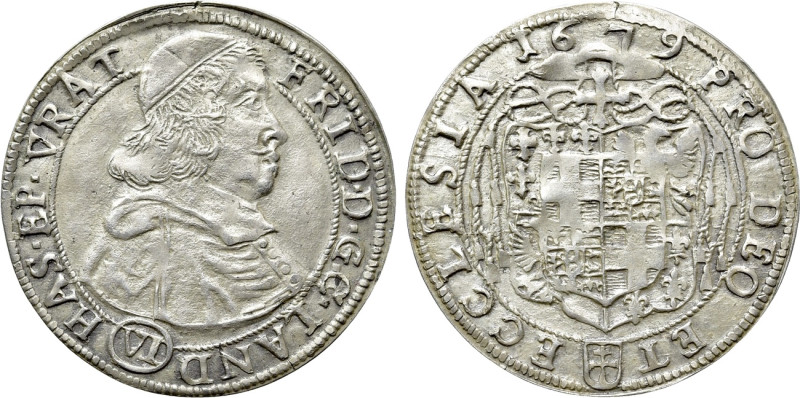 GERMANY. Schlesien-Breslau. Friedrich von Hessen-Darmstadt (1671-1682). 6 Kreuze...