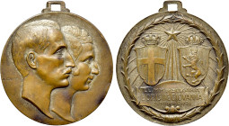 BULGARIA. Boris III (1918-1943). Bronze Medal (1930). Commemorating his marriage to Giovanna di Savoia. By A. Campi