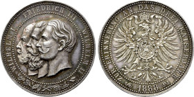 GERMANY. Prussia. Wilhelm I, Friedrich III and Wilhelm II. Silver Medal (1888)