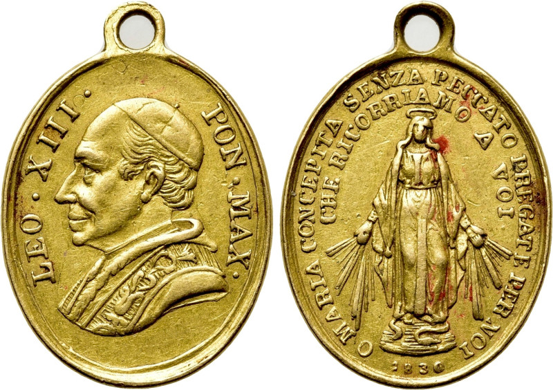 ITALY. Papal. Leo XIII (1878-1903). Gilt Medal (1830). 

Obv: LEO XIII PON MAX...