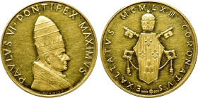 ITALY. Papal. Paul VI (1963-1978). GOLD Coronation Medal (1963)