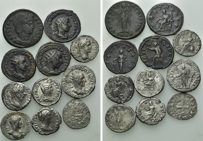 11 Roman and Medieval Coins. 

Obv: .
Rev: .

. 

Condition: See picture....