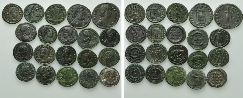 20 Late Roman Coins; Some Tooled. 

Obv: .
Rev: .

. 

Condition: See pic...