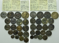 20 Roman Provincial Coins (with old collection tickets)