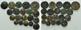 20 Greek Coins (with old collection tickets)