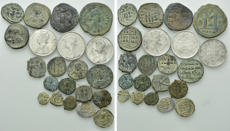 21 Byzantine and Other Coins. 

Obv: .
Rev: .

. 

Condition: See picture...