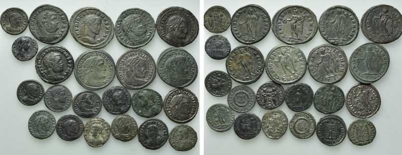 22 Roman Coins; Some Tooled. 

Obv: .
Rev: .

. 

Condition: See picture....