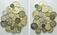 27 Silver Coins (Circa 210 gr gross weight); Yugoslavia, Austria etc