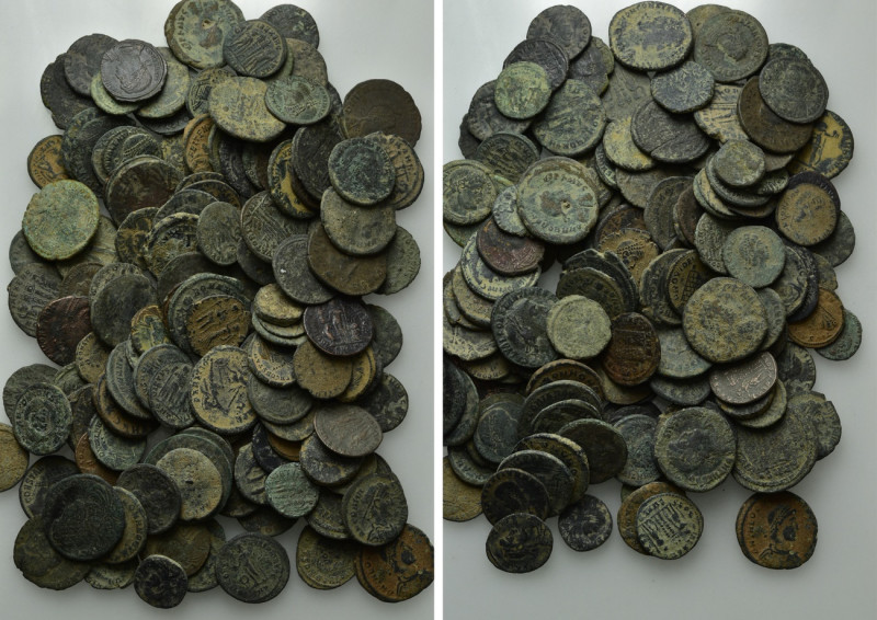 Circa 150 Late Roman Coins. 

Obv: .
Rev: .

. 

Condition: See picture....