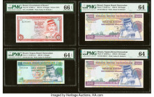 Brunei Government of Brunei 10 Ringgit 1983 Pick 8b KNB8 PMG Gem Uncirculated 66 EPQ; Brunei Negara Brunei Darussalam 5 Ringgit 1989 Pick 14 KNB14 PMG...