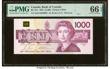 Canada Bank of Canada $1000 1988 BC-61b PMG Gem Uncirculated 66 EPQ. HID09801242017 © 2022 Heritage Auctions | All Rights Reserved