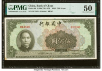 China Bank of China 500 Yuan 1942 Pick 99 S/M#C294-271 PMG About Uncirculated 50. HID09801242017 © 2022 Heritage Auctions | All Rights Reserved