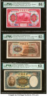 China Bank of Communications 10 (2) Yuan 1.10.1914; 1941 Pick 118q; 159e Two Examples PMG Gem Uncirculated 66 EPQ; Gem Uncirculated 65 EPQ; China Cent...