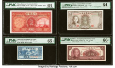China Bank of Communications 10 Yuan 1935 Pick 155 S/M#C126-243 PMG Choice Uncirculated 64; China Farmers Bank of China 10 Cents; 1 Yuan 1937; 1941 Pi...