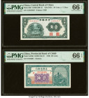 China Central Bank of China; Provincial Bank of Chihli 10 Cents = 1 Chiao; 20 Cents ND (1931); 1926 Pick 202; S1286 Two Examples PMG Gem Uncirculated ...