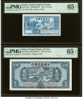 China Farmers Bank of China 10 Cents; 20 Yuan 1937; 1940 Pick 461; 465 Two Examples PMG Gem Uncirculated 65 EPQ (2). HID09801242017 © 2022 Heritage Au...