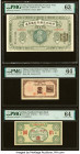 China Interest Bearing Treasury Note 5 Yuan 1920 Pick 628b S/M#T185-11b PMG Choice Uncirculated 63; China Federal Reserve Bank of China 10 Fen = 1 Chi...