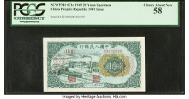 China People's Bank of China 20 Yuan 1949 Pick 821s S/M#C282-32 Specimen PCGS Choice About New 58. HID09801242017 © 2022 Heritage Auctions | All Right...