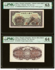 China People's Bank of China 200 Yuan 1949 Pick 838s1; 838s2 Front and Back Specimen PMG Choice Uncirculated 63; Choice Uncirculated 64. Previous moun...