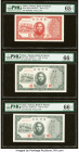 China Bank of Taiwan 5; 10 (2); 50 (2); 100 Yuan 1946 (3); 1970; 1972 (2) Pick 1936; 1937 (2); 1980; 1982a; 1983a Six Examples PMG Gem Uncirculated 66...