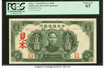 China Central Reserve Bank of China 10,000 Yuan 1944 Pick J37s2 S/M#C297-81 Specimen PCGS Choice New 63. HID09801242017 © 2022 Heritage Auctions | All...