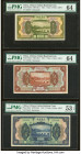 China Chinese Italian Banking Corporation 1; 5; 10 Yuan 1921 Pick S253r; S254r; S255r Three Remainders PMG Choice Uncirculated 64 (2); About Uncircula...