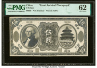 China 5 Dollars ND Pick UNL Front Archival Photograph PMG Uncirculated 62. HID09801242017 © 2022 Heritage Auctions | All Rights Reserved