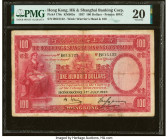 Hong Kong Hongkong & Shanghai Banking Corp. 100 Dollars 1.7.1937 Pick 176c PMG Very Fine 20. Repairs and ink are noted on this example. HID09801242017...