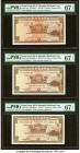 Hong Kong Group Lot of 7 Graded Examples. Hong Kong Hongkong & Shanghai Banking Corp. 5 Dollars (1967-1971) Pick 181c; 181d (2) PMG Superb Gem Unc 67 ...