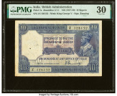 India Government of India 10 Rupees ND (1917-30) Pick 7a Jhun3.7.1 PMG Very Fine 30. Spindle holes are noted on this example. HID09801242017 © 2022 He...
