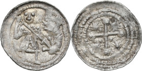 Medieval coins
POLSKA / POLAND / POLEN / SCHLESIEN

Bolesław III Krzywousty (1107-1138). Denar 

Aw.: Rycerz przebijający włócznią smokaRw.: Krzy...
