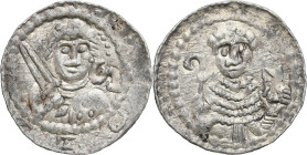 Medieval coins
POLSKA / POLAND / POLEN / SCHLESIEN

Władysław II Wygnaniec (1138-1146). Denar - BEAUTIFUL 

Aw.: Książę z mieczemRw.: Biskup na w...