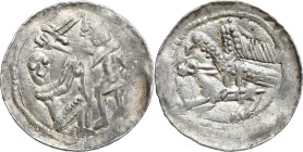 Medieval coins
POLSKA / POLAND / POLEN / SCHLESIEN

Władysław II Wygnaniec. (1138-1146). Denar - BEAUTIFUL 

Aw.: Rycerz z mieczem nad jeńcemRw.:...
