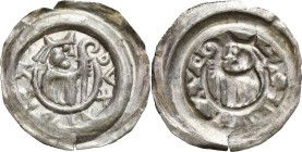 Medieval coins
POLSKA / POLAND / POLEN / SCHLESIEN

Leszek Biały (1202-1227). Brakteat, biskup z pastorałem – RARE 

Aw.: Półpostać biskupa z pas...