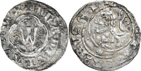 Medieval coins
POLSKA / POLAND / POLEN / SCHLESIEN

Władysław Opolczyk (1371-1379). Kwartnik ruski 

Aw.: Litera W w rozecie, wokół niej kulki, M...