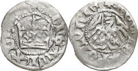 Medieval coins
POLSKA / POLAND / POLEN / SCHLESIEN

Władysław Jagiełło (1386-1434). Polgrosz (Half groschen), Krakow / Cracow 

Odmiana bez liter...