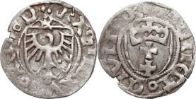 Medieval coins
POLSKA / POLAND / POLEN / SCHLESIEN

Kazimierz IV Jagiellończyk (1446-1492). Szelag (Schilling), Gdansk/ Danzig 

Aw.: Tarcza z uk...