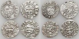 Medieval coins
POLSKA / POLAND / POLEN / SCHLESIEN

Jan I Olbracht. Polgrosz (Half groschen) koronny, Krakow / Cracow, set 4 coins 

Ładnie zacho...