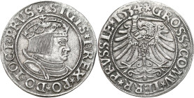 Sigismund I Old
POLSKA/ POLAND/ POLEN / POLOGNE / POLSKO

Zygmunt I Stary. Groschen (Grosz) 1534, Torun 

Wariant z popiersiem z długimi włosami ...