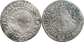 Sigismund I Old
POLSKA/ POLAND/ POLEN / POLOGNE / POLSKO

Zygmunt I Stary. Groschen (Grosz) 1535, Torun 

Popiersie króla w czepcu i koronie.Ślad...