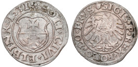 Sigismund I Old
POLSKA/ POLAND/ POLEN / POLOGNE / POLSKO

Zygmunt I Stary. Szelag (Schilling) 1531, Elblag / Elbing 

Na rewersie ELBINK, na awer...